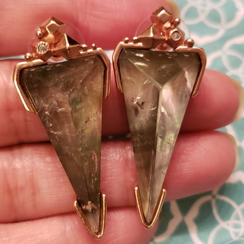 Kendra Scott Libby Crystal Gray Illusion Earrings